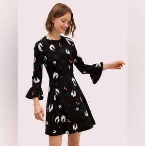 KATE SPADE Deco Bloom Bell Sleeve dress, size XXL